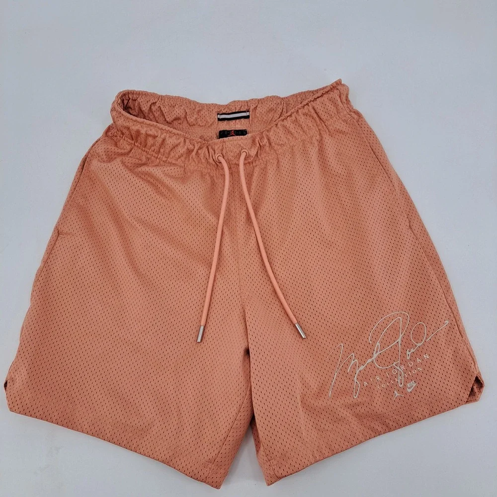 Jordan Flight Collection Mesh Basketball Shorts Mens Small Polyester Peach Solid
